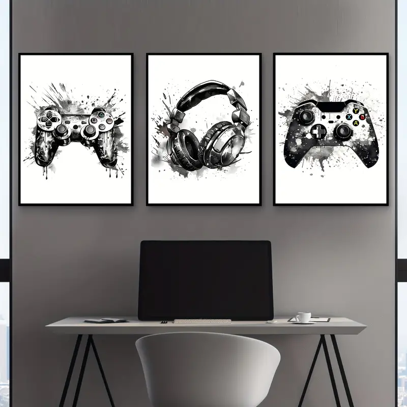 Gaming Accessories Decor - 3pcs frameless Canvas Painting 3pcs/set Gaming