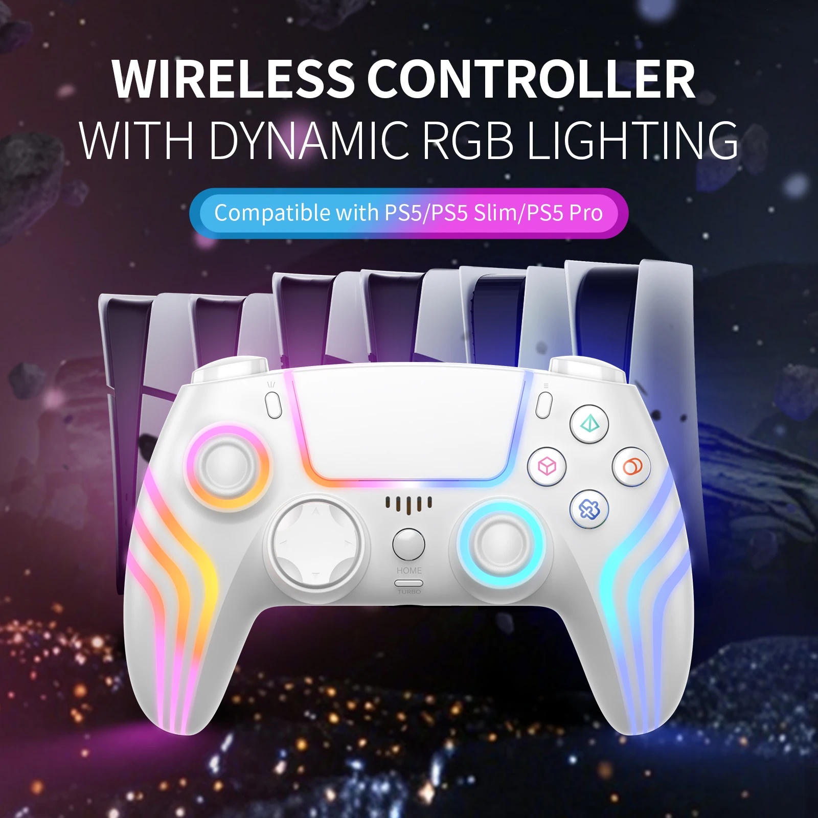 Gaming Accessories Rgb - RGB LED Wireless Game Controller for