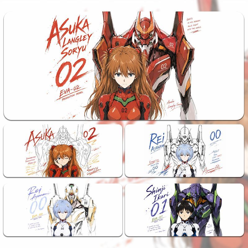 Gaming Accessories Decor - EVA Anime Mouse Pad Line‑art Styl