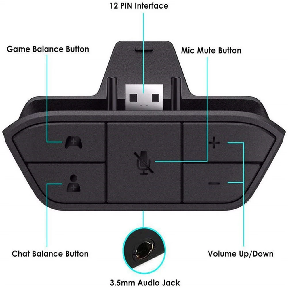 Stereo Headset Adapter for Xbo - Gaming Headphone Accessories recension och pris