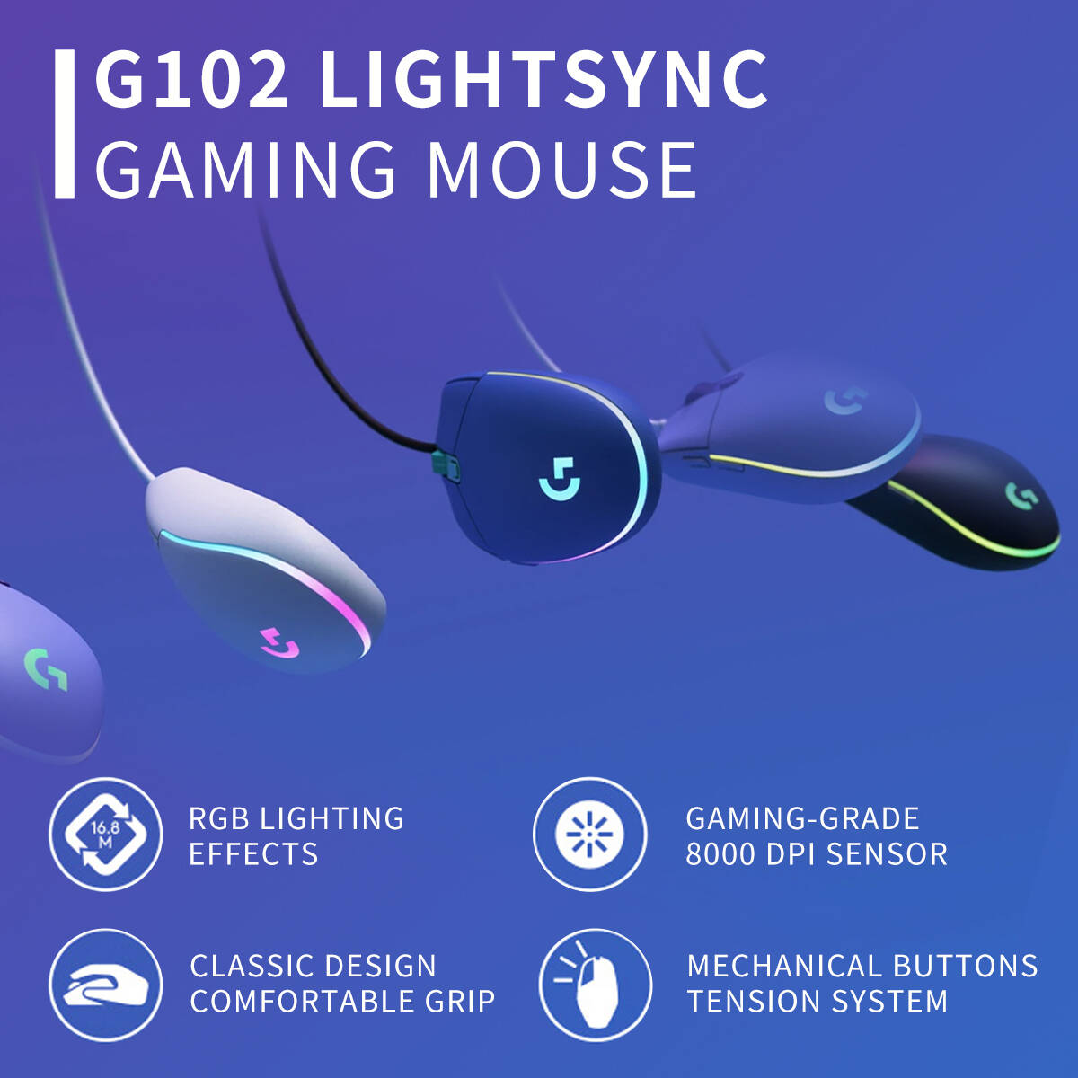 G102 Original Logitech G203 Pr - Logitech Mouse G203 recension och pris