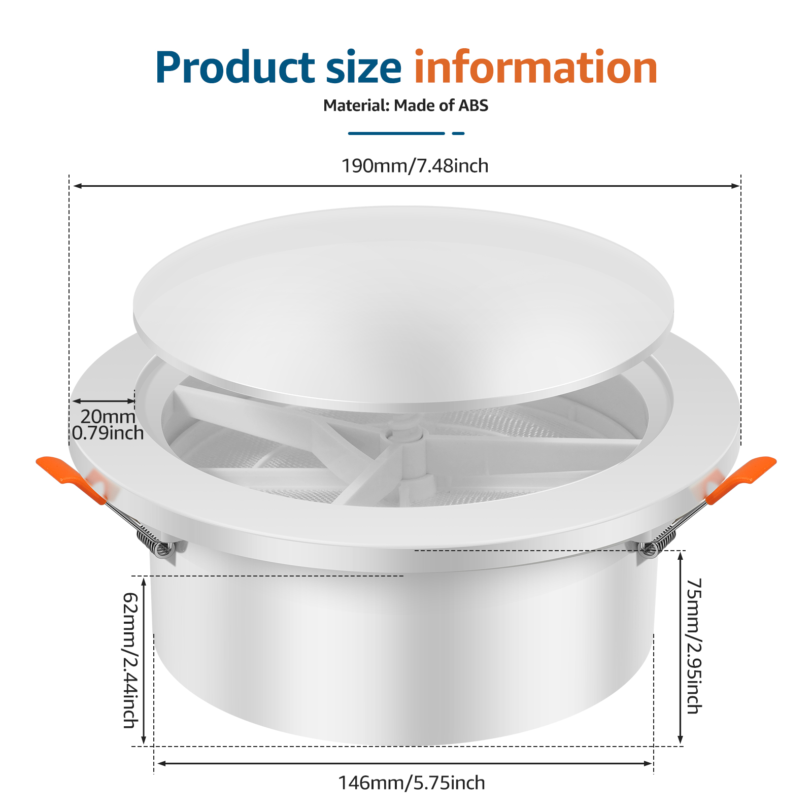 Round Vent Cover with Adjustab - Case Mesh Panel recension och pris