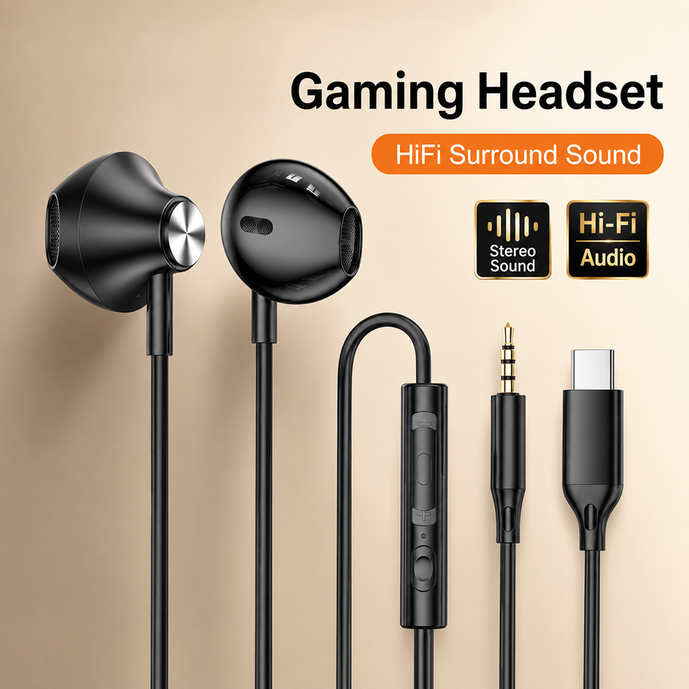 HiFi Surround Headphones Bass  - Gaming Headphone Accessories recension och pris