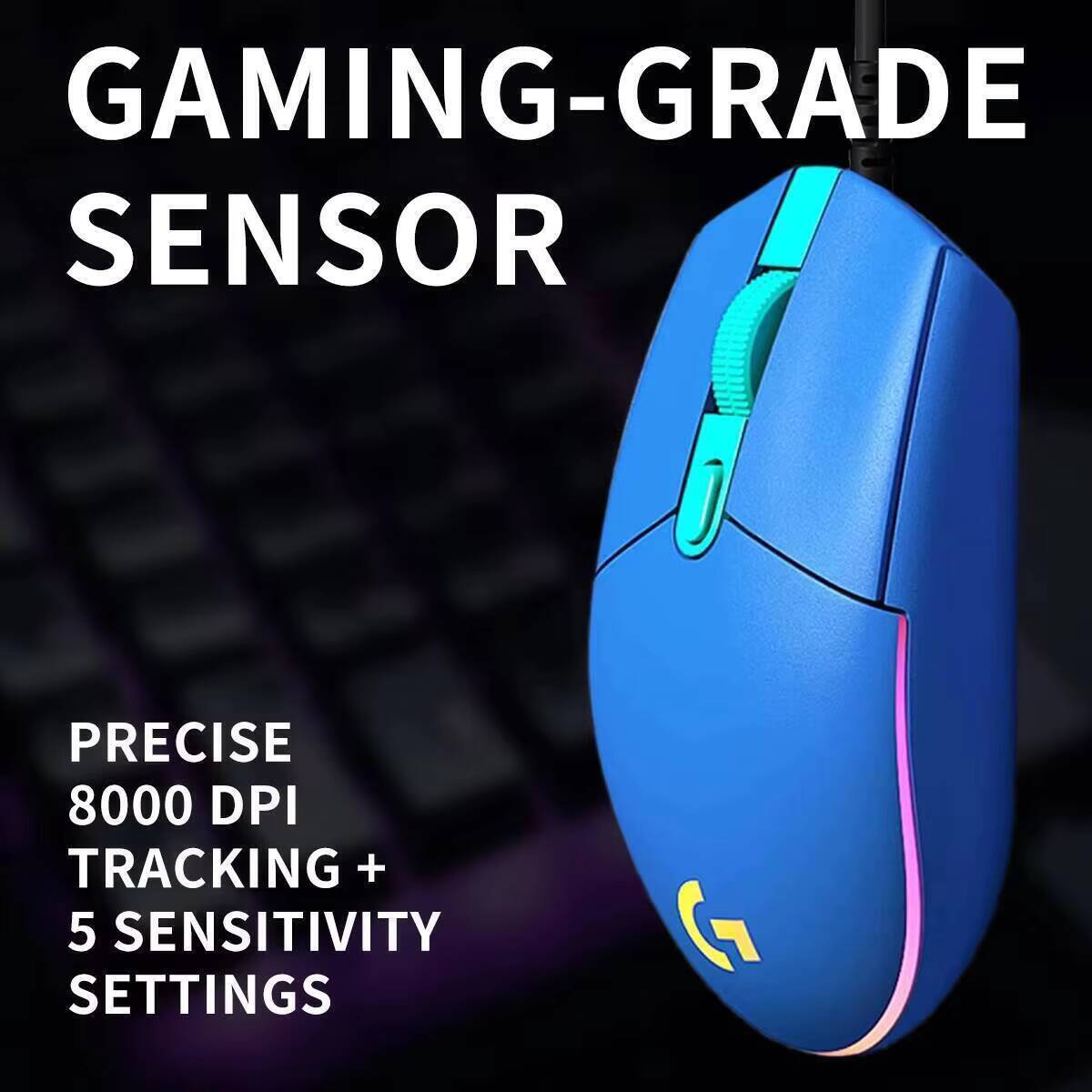 Logitech G203 LIGHTSYNC Wired  - Logitech Mouse G203 recension och pris