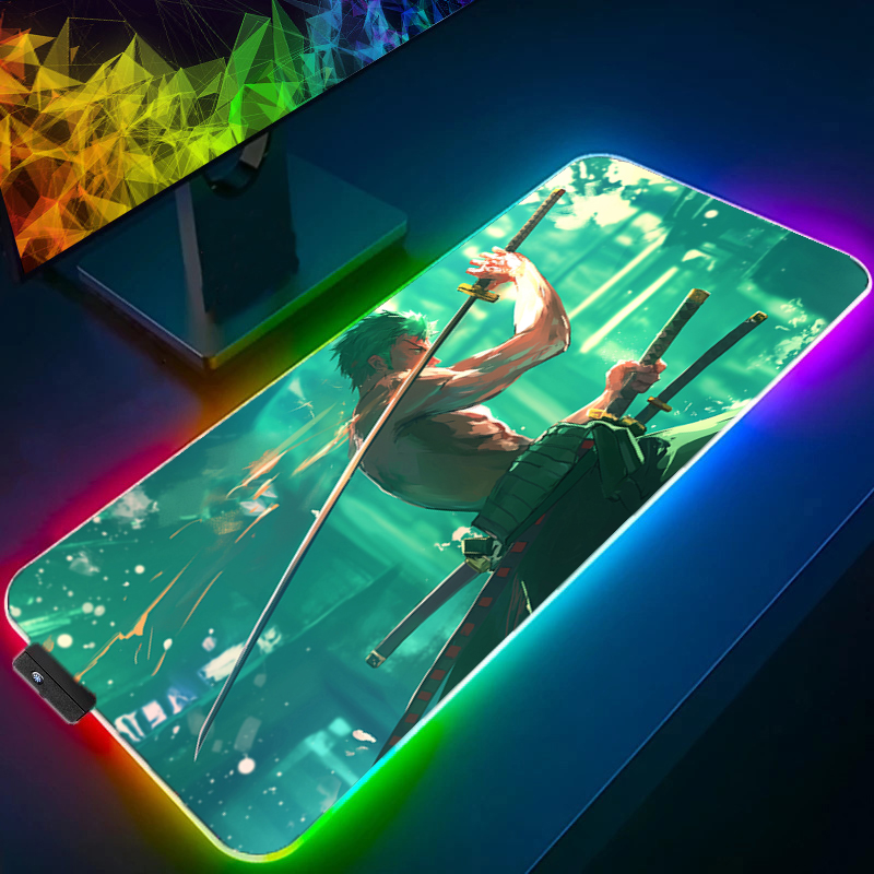 ONE PIECE Zoro Mouse Pad RGB G - Gaming Office Accessories recension och pris