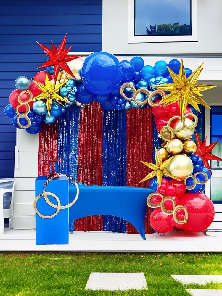 126pcs Kozee Red Blue Gold Bal - Gaming Accessories Decor recension och pris