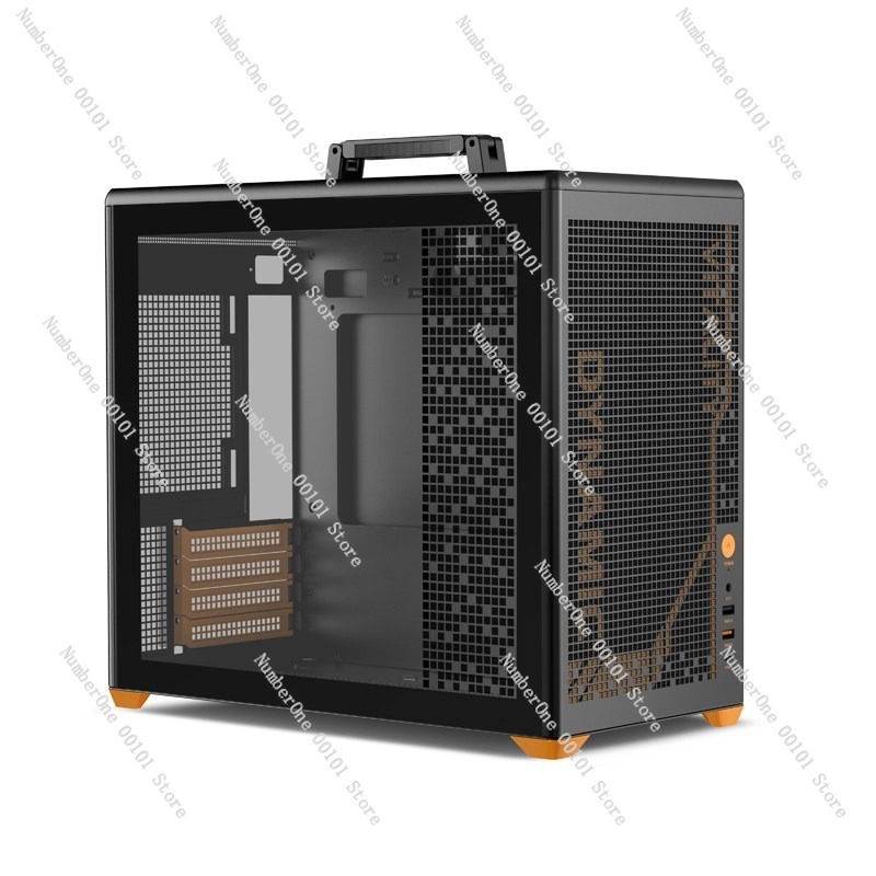 Portable MATX Computer Case wi - Case Mesh Panel recension och pris